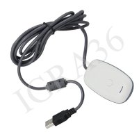Приемник Wireless Gaming Receiver для подключения беспроводного джойстика от Xbox 360 к компьютеру PC (белый)