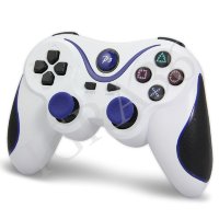 Беспроводной контроллер Dualshock 3 (бела-синий)